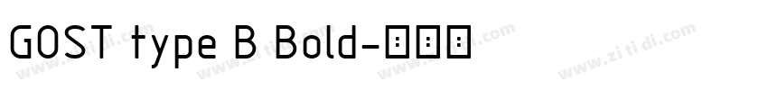 GOST type B Bold字体转换